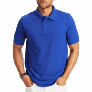 Polo Camisero Pique Color Azul
