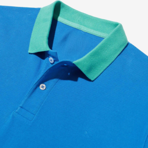 Polo cuello camisero bicolor