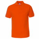 Polos piqué manga corta anaranjado
