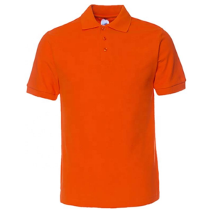 Polos pique manga corta anaranjado para hombre