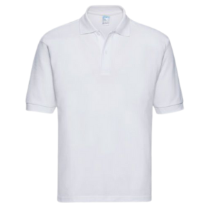 Polos pique manga corta blanco para hombre