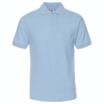 Polos piqué manga corta celeste