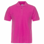 Polos piqué manga corta fucsia