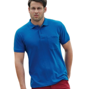 Polos pique manga corta hombre con bolsillo