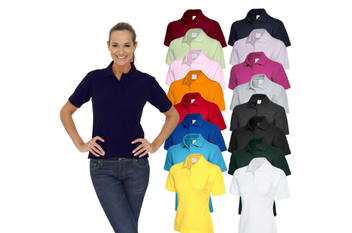 Polos piqué manga corta para mujer