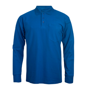 Polos piqué manga larga con bolsillo