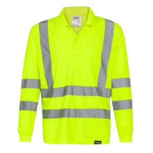 Polos piqué manga larga con cinta reflectica