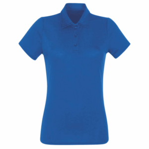 polo camisero pique manga corta color azul para mujer por mayor