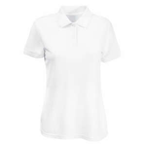 polo camisero pique manga corta color blanco para mujer por mayor