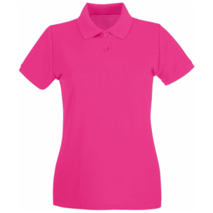 polo camisero pique manga corta color fucsia para mujer por mayor