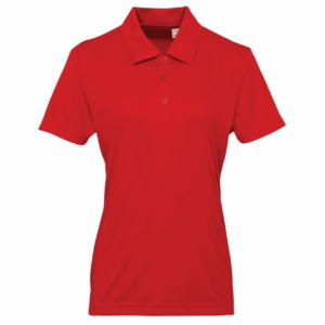 polo camisero pique manga corta color rojo para mujer por mayor
