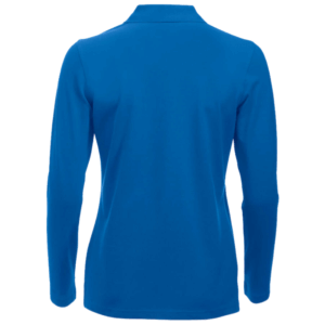 polo camisero pique manga larga color azul para mujer por mayor