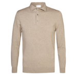 polo camisero pique manga larga color beige para hombre por mayor