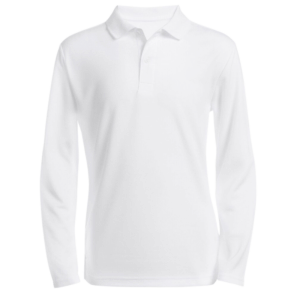 polo camisero pique manga larga color blanco para hombre por mayor