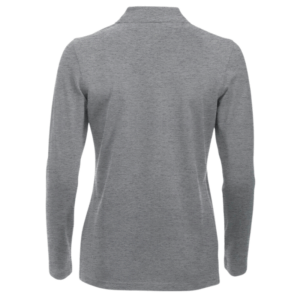 polo camisero pique manga larga color gris para mujer por mayor