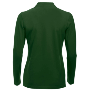 polo camisero pique manga larga color verde Botella para mujer por mayor