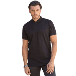 polos pique con cuello mao en gamarra