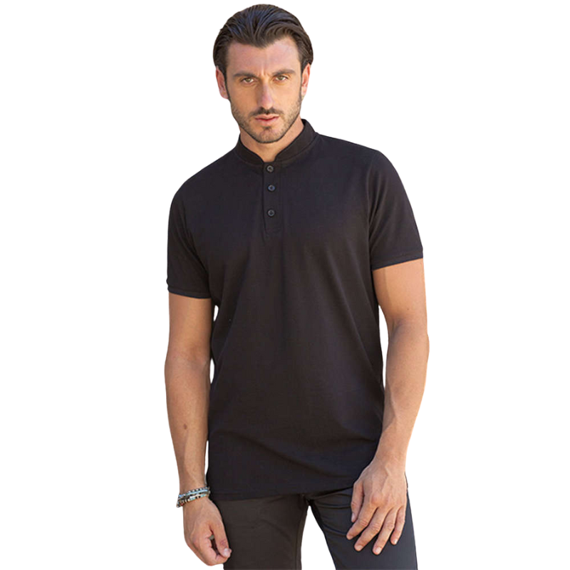 polos pique con cuello mao en gamarra