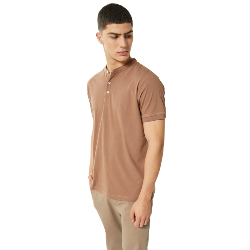 polos pique con cuello mao hombre