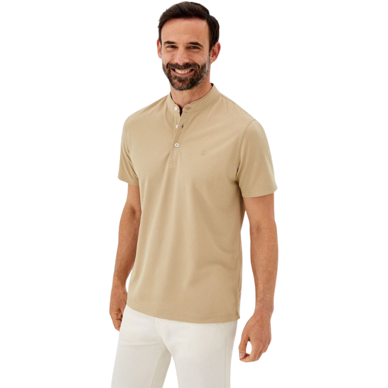 polos pique con cuello mao